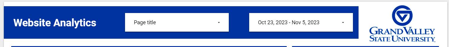 Page selection and date range control in the Looker Studio dashboard
